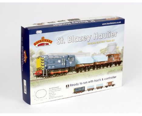 OO gauge. Bachmann 30-125 St. Blazey Haulier DCC ready train set, comprising: Class 08 diesel shunter locomotive; two china c