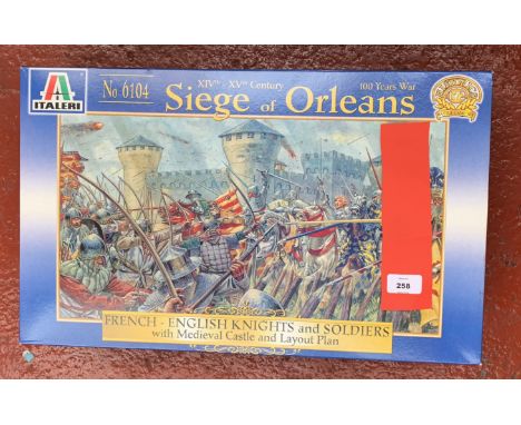 Italeri 6104 Siege of Orleans The French-English Knights and Soldiers 1:72 scale set. Boxed and complete.