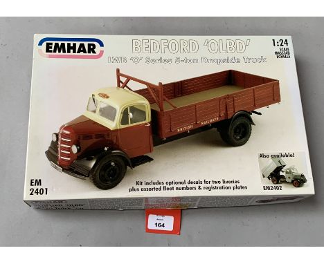 EMHAR 2401 Bedford 'OLBD' LWB 'O' Series 5-ton Dropside Truck 1:24 scale model kit. Boxed, unstarted and complete.