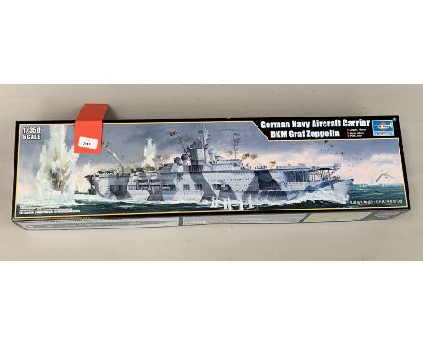 Trumpeter 05627 German Navy Aircraft Carrier DKM Graf Zeppelin 1:350 scale. Boxed, unstarted and complete.