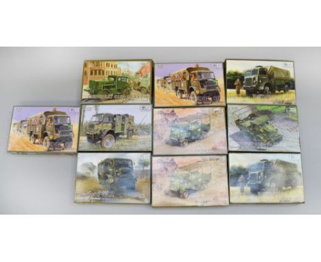 10 x IBG Models 1:72 scale military related plastic model kits. Unused, E. 