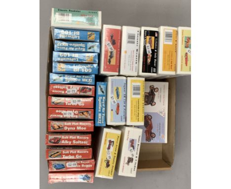 25 x Glencoe Models and Testors mini automobile and aviation related model kits. Boxed, unstarted and complete.