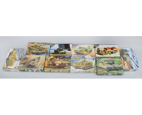 10 x Academy 1:35 scale military related plastic model kits. Unused.