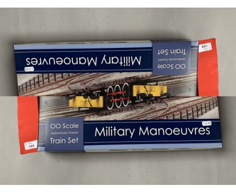 OO gauge. Bachmann 30-130 Military Manoeuvres train set, including: Class 03 diesel locomotive, three items of rolling stock;
