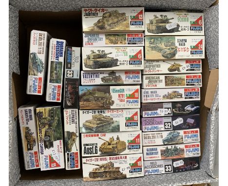 24 x Fujimi 1:76 scale plastic model kits. Unused.