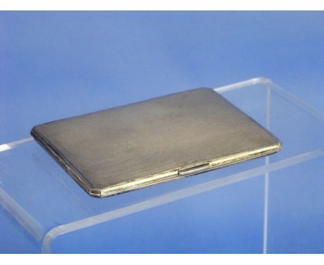 A George VI silver Cigarette Case, by Alexander Clark & Co, hallmarked Birmingham, 1937, of hinged rectangular form with gilt