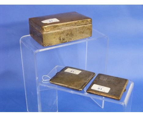A George VI silver Cigarette Case, hallmarked Birmingham, 1939, of square form with engine-turned decoration, 3¼in (8.25cm) w