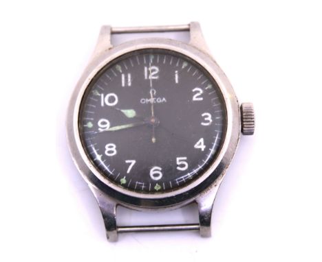 Omega Automatic 1956 Version Military RAF Pilots/Navigators Watch Face from WW2.  Re-cased and dialed by the MoD when re-issu