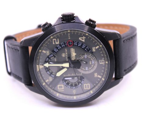 Accurist Skymaster Chronograph Quartz Watch. Boxed.  The watch has a Japanese Quartz Movement and is water resistant up to 50