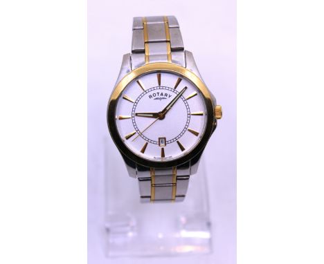 Ladies Rotary Beaumont GB02793/06 Two Tone Quartz Watch.  The watch has a Swiss made Movement and is waterproof.  The watch f