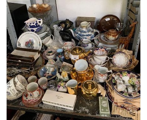Small quantity of Royal Worcester true porcelain teaware together with various other ceramics including Wedgwood, also carniv