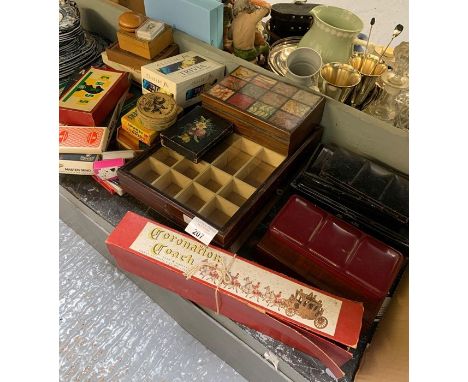 Quantity of vintage board games, artists pallets &amp; other items