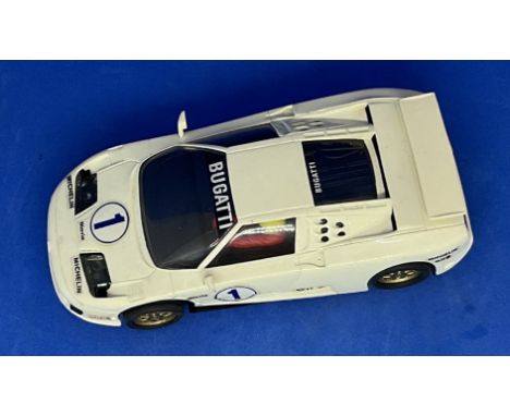 Bugatti EB 110 LM no1 1:32 Scalextric slot racing car unboxed with some ageing fair, good condition. We combine postage on mu