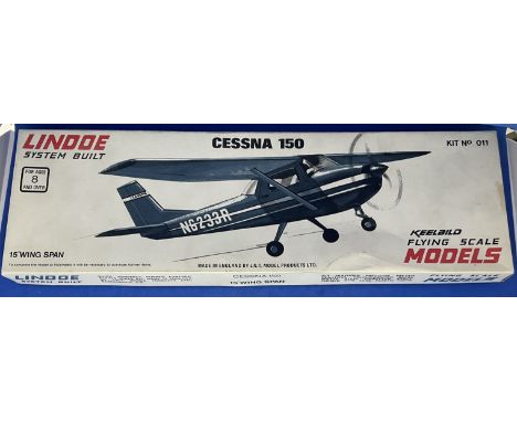 Cessna 150 Kit no 011 made by Keelbild Flying Scale Models still in its Original Packaging unassembled with a 15 inch wing-sp