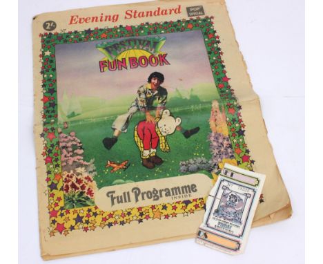 An original 'Evening Standard Festival Funbook' published for the 1970 Isle of Wight Festival with performing artists inc Jim