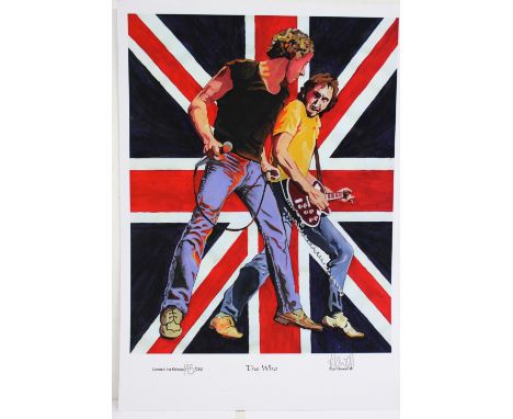 THE WHO - Limited Edition Rock Print by Artist Paul Howell. No 145 / 250 It measures approx 16 1/4 inches by 12 inches.