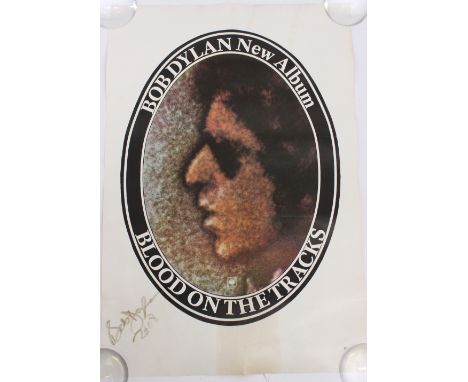 BOB DYLAN - Blood on the Tracks - Signed page out of a book Bob Dylan 2008 Born: May 24, 1941, Duluth, Minnesota, USA; singer