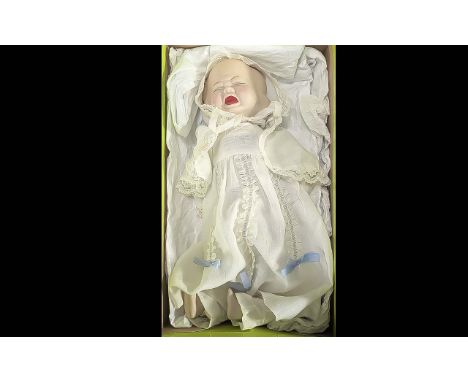 Antique Three Faced Doll, bisque head with three faces, expressions for crying, sleeping and smiling.  Unusual and interestin