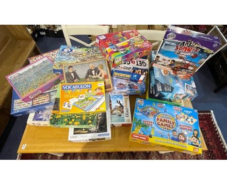 Collection of Vintage Board Games &amp; Jigsaws, to include Frustration, Get a Grip, Spoil 5, Mega Bucks, Mio the Robot, 4 in