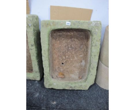 A XIX Century Stoneware Trough, of rectangular form, 23cm high, 64cm wide, 48cm deep.
