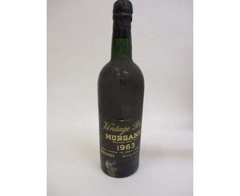 One bottle of vintage Port - Morgans 1963, upper shoulder