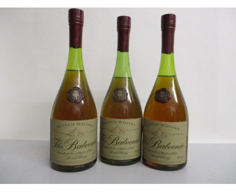 Three bottles of Balvenie Highland Scotch Whisky