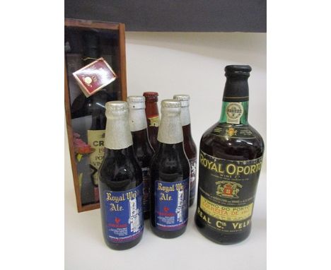 Five celebration beers, a 1963 Royal Oporto and a 1989 cased Cruz Porto Vintage