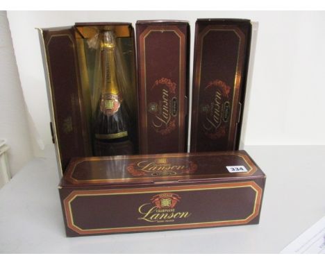 Four bottles of Lansol Champagne vintage, 1980, 75ml