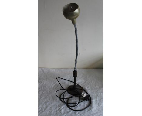 Robert Welch for Lumitron Flexi-Lamp, black circular base with green shade, H72cm max&nbsp;A/F