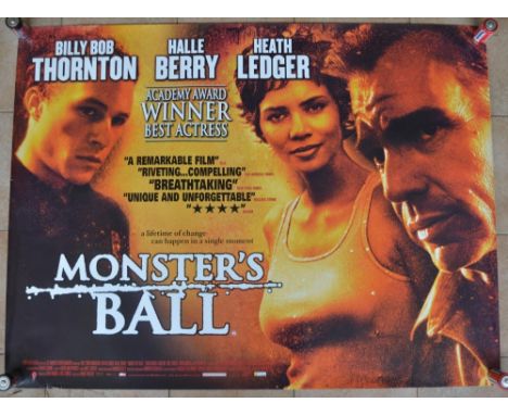 Five modern original quad sheet film posters for Monsters Ball (Halle Berry), The Time Machine (Guy Pearce), Panic Room (Jodi