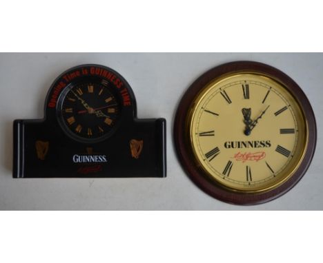 Vintage ceramic Guinness advertising mantle clock by Diamond Print &amp; Ceramics (official merchandise, some battery compart