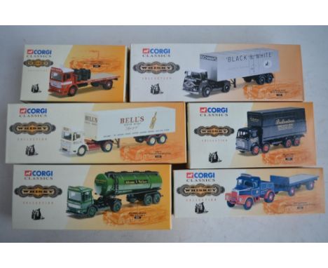 Six boxed 1/50 scale Corgi diecast limited edition "Whiskey Collection" truck models to include 16001 John Jameson Scammell H