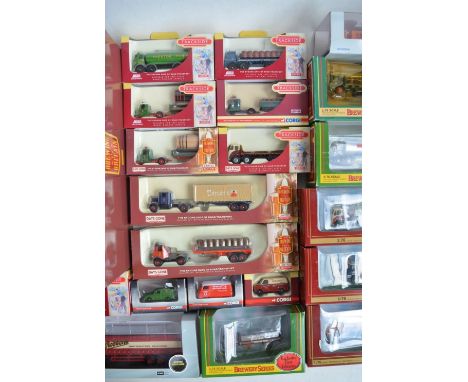 Collection of 26x 1/76 scale (OO gauge suitable) diecast model vehicles to include Lledo and Corgi Trackside, Lledo "Brewing 