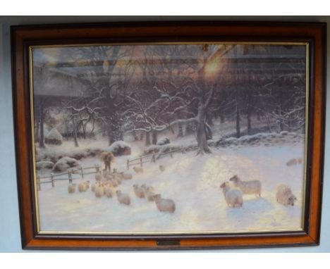 "The Shortening Winter's Day" framed print by J Farquharson (82.2x60.5cm) and a Vulcan bomber print by Geoffrey Lea (85.5x60c