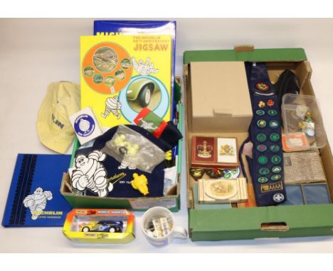 Michelin Employee Handbook, other Michelin related memorabilia, Girl Guide sash, Girl Guide beret and other items etc (2) 