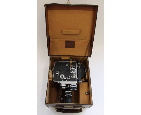 Paillard Bolex H16 F25 movie camera complete with leather case and tripod 