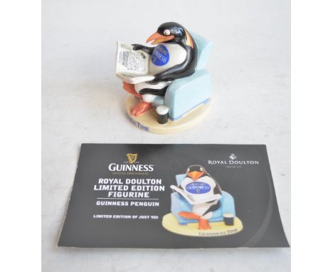 Royal Doulton MCL22 limited edition "Guinness Penguin" ceramic figurine (204/950) in slightly dusty but otherwise mint and un