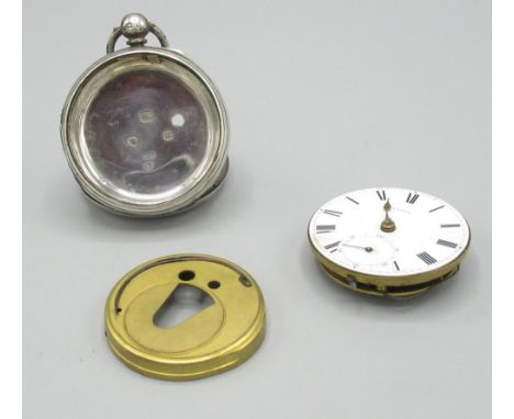 H. Pidduck Hanley - Victorian silver open faced key wound and set pocket watch, white enamel Roman dial with subsidiary secon