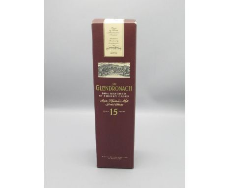 GlenDronach 15 year old Single Highland Malt Scotch Whisky, 40% vol 70cl 