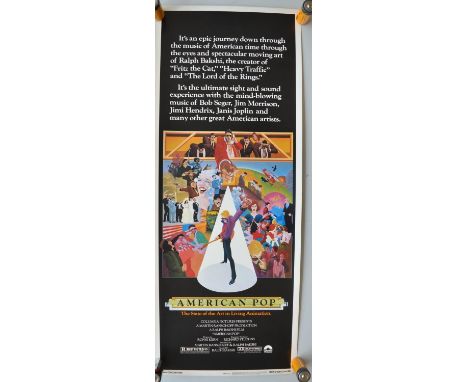 Original US release vertical format card stock insert poster for the animated movie "American Pop" (Columbia Pictures, direct