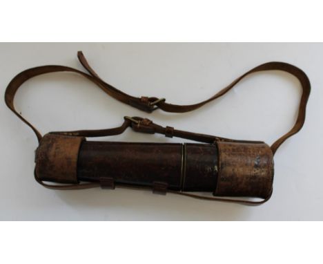 WWI period R &amp; J Beck London three drawer brass and leather telescope marked to cylinder 'Tel Sig Mk IV G.S. R &amp; J Be