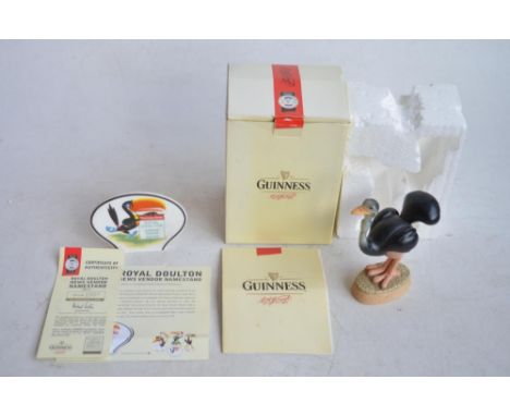 Royal Doulton MCL11 limited edition Guinness Toucans News Vendor Namestand (1507/2000) in slightly dusty but otherwise mint a