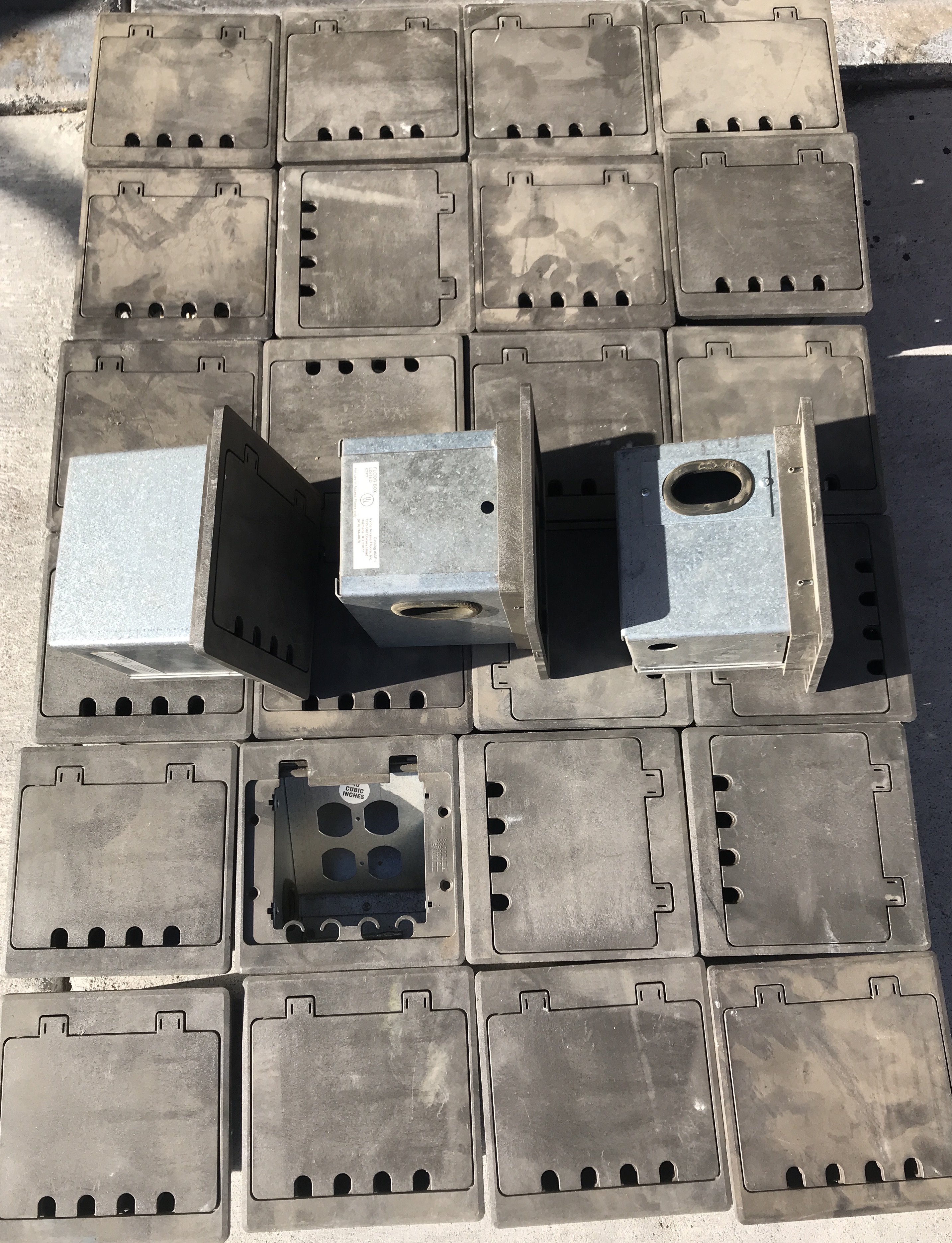 Heavy Duty Quad Ac Recessed Floor Box S