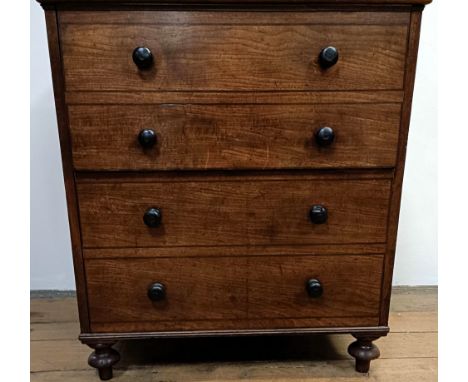 A mahogany cupboard, converted from a commode, 66 cm wide