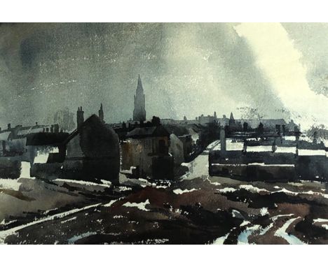 James DAVIES (British, 19/20th Century) 'Basall Heath Against the Light' Watercolour 32 x 47cm