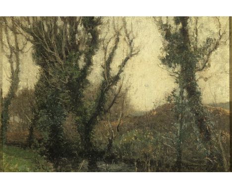Samuel John Lamorna BIRCH (1869-1955) 'Autumn Woodland, Lamorna' Oil on canvas Signed 23 x 32.5cmCondition report: An inscrip
