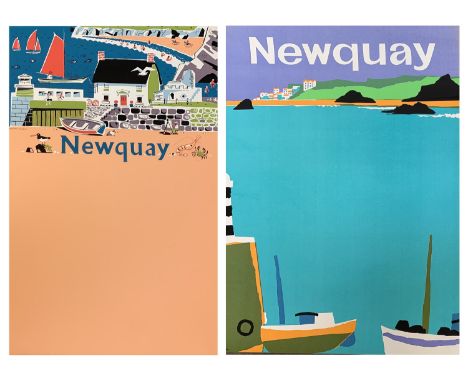 Daphne PADDEN/British , 20th Century Newquay Silkscreen in colour, a pair (unframed) 75.5 x 50cm Provenance: Morphets of Harr