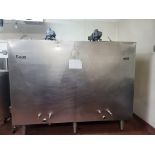 Dairy Craft 2 Compartment x 600Gallon Jacketed S/S Tank, S/N 1516, Tank is in Nice Condition,