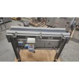 Nercon Sanitary Conveyor, all in stainless steel. Belt dimentions 12 Inch large x 60 Inch long, 38