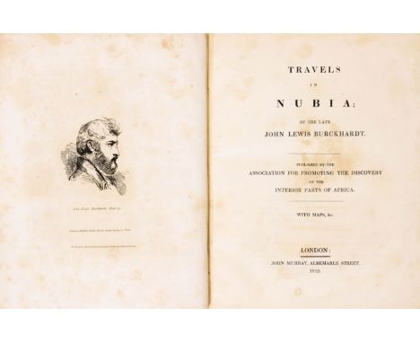 AFRIKA -Burckhardt, Johann Ludwig.Travels in Nubia. Mit gest. Portrait und 3 (2 gefalteten) gest. Karten.London, Murray, 1819